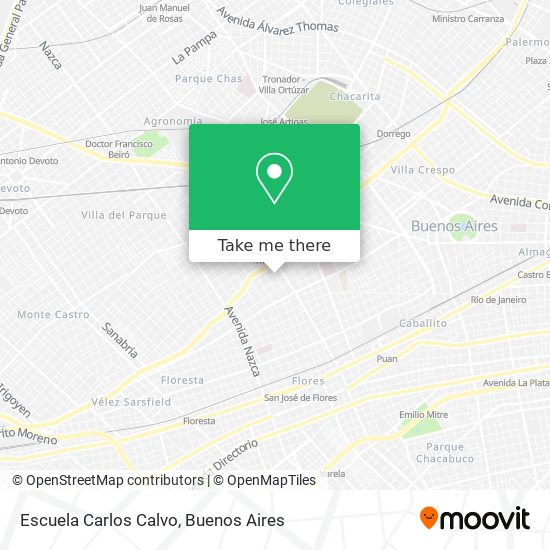 Mapa de Escuela Carlos Calvo