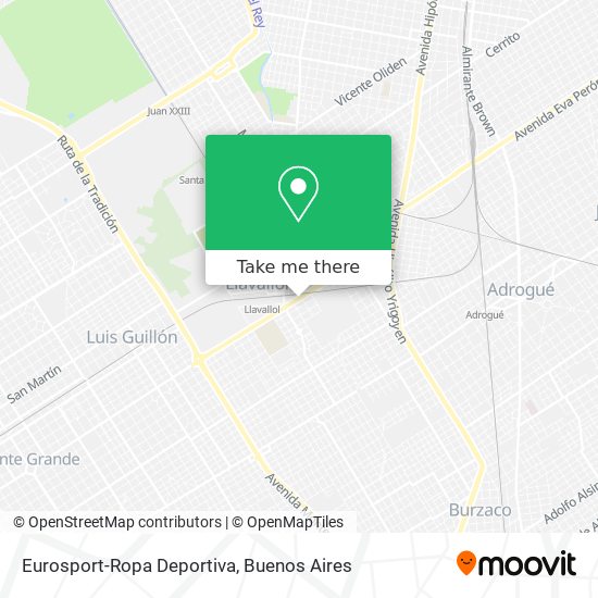 How to get to Eurosport-Ropa Deportiva in Lomas De Zamora by Colectivo or  Train?