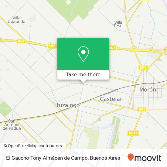 El Gaucho Tony-Almácen de Campo map