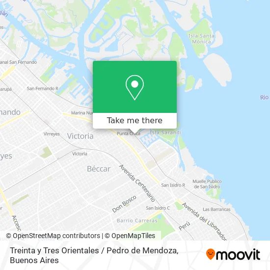 Mapa de Treinta y Tres Orientales / Pedro de Mendoza