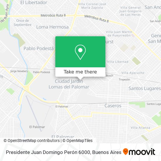 Presidente Juan Domingo Perón 6000 map