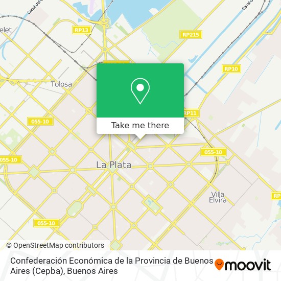 Confederación Económica de la Provincia de Buenos Aires (Cepba) map