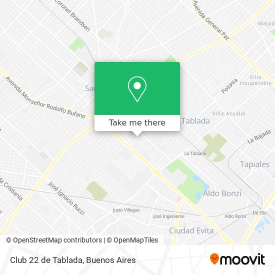 Club 22 de Tablada map