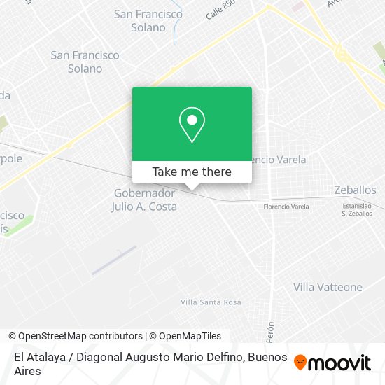 Mapa de El Atalaya / Diagonal Augusto Mario Delfino