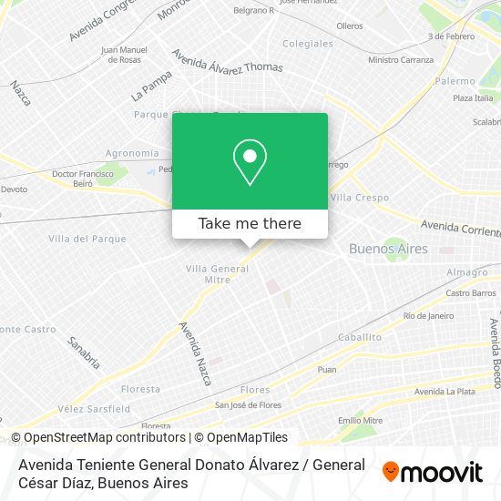 Mapa de Avenida Teniente General Donato Álvarez / General César Díaz