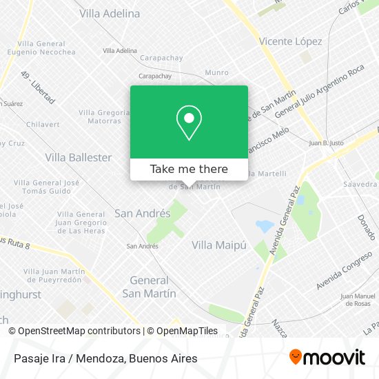 Pasaje Ira / Mendoza map
