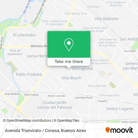 Avenida Triunvirato / Conesa map