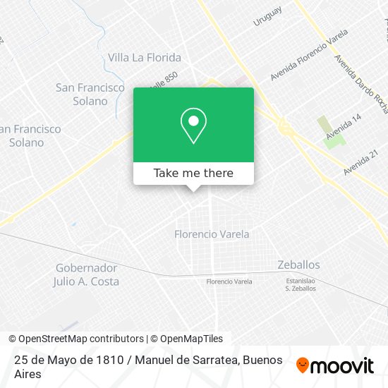 Mapa de 25 de Mayo de 1810 / Manuel de Sarratea