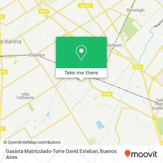 Gasista Matriculado-Torre David Esteban map