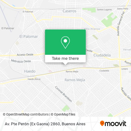 Av. Pte Perón (Ex Gaona) 2860 map