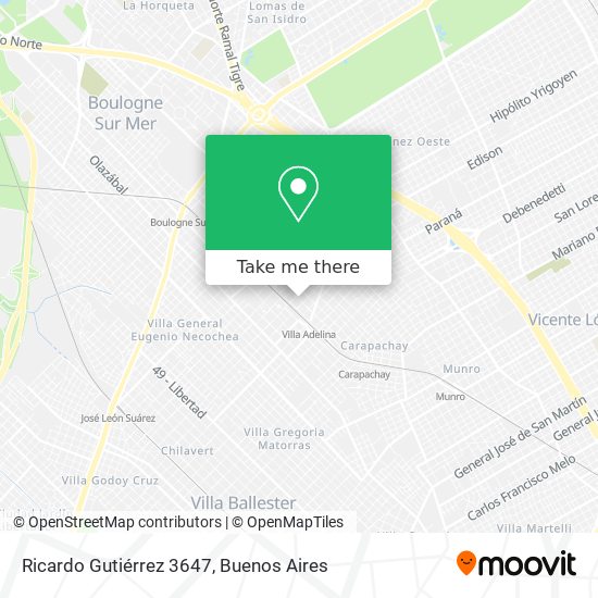 Ricardo Gutiérrez 3647 map