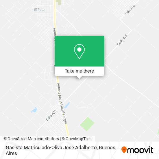 Mapa de Gasista Matriculado-Oliva Jose Adalberto