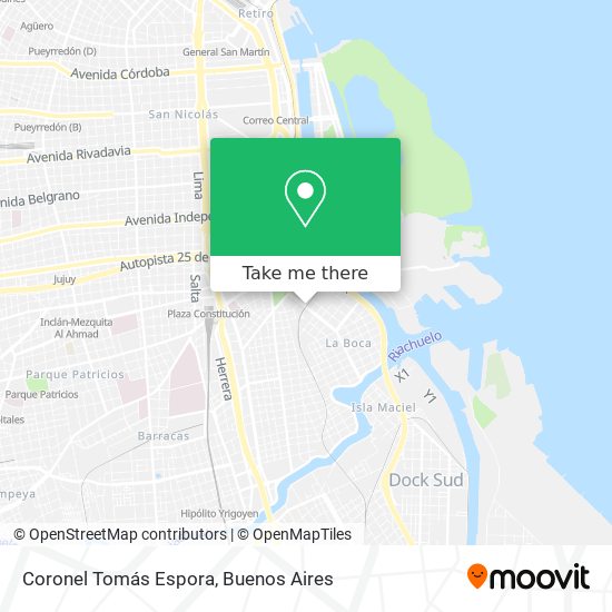 Coronel Tomás Espora map