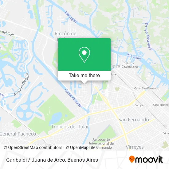 Garibaldi / Juana de Arco map