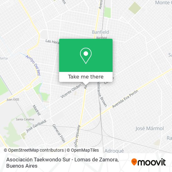 Mapa de Asociación Taekwondo Sur - Lomas de Zamora