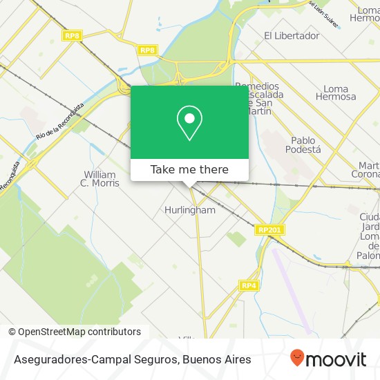 Aseguradores-Campal Seguros map