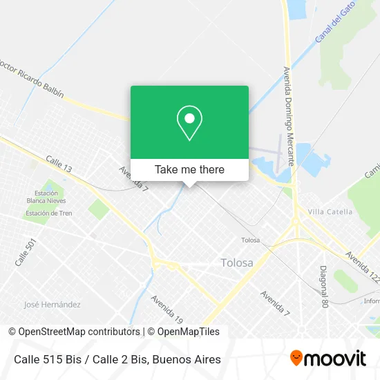 Mapa de Calle 515 Bis / Calle 2 Bis