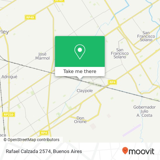 Rafael Calzada 2574 map