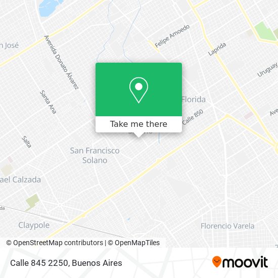 Mapa de Calle 845 2250