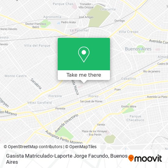 Mapa de Gasista Matriculado-Laporte Jorge Facundo