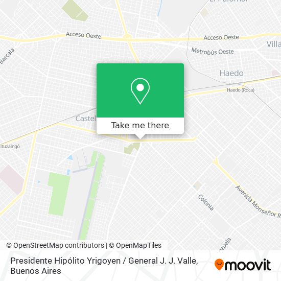 Presidente Hipólito Yrigoyen / General J. J. Valle map