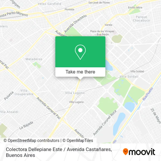Colectora Dellepiane Este / Avenida Castañares map