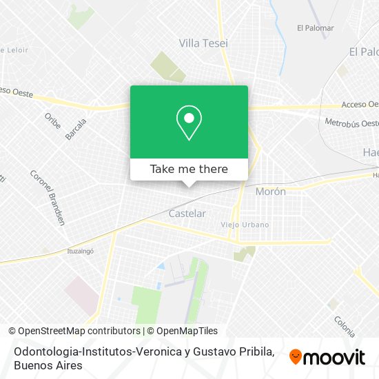 Odontologia-Institutos-Veronica y Gustavo Pribila map
