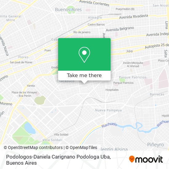 Mapa de Podologos-Daniela Carignano Podologa Uba