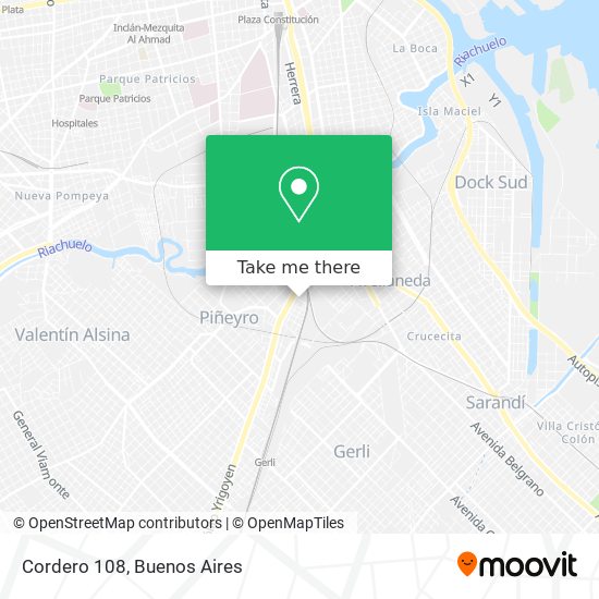 Mapa de Cordero 108