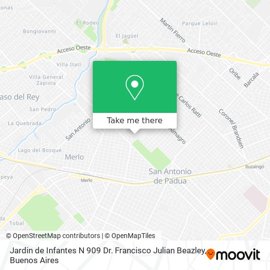 Jardin de Infantes N 909 Dr. Francisco Julian Beazley map