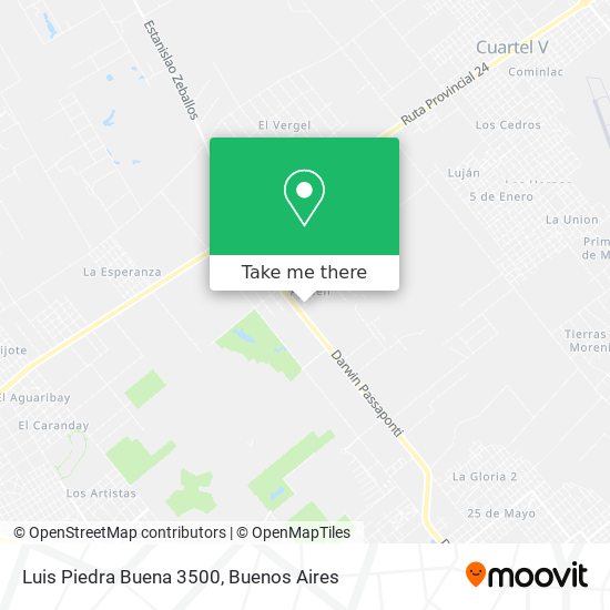 Luis Piedra Buena 3500 map