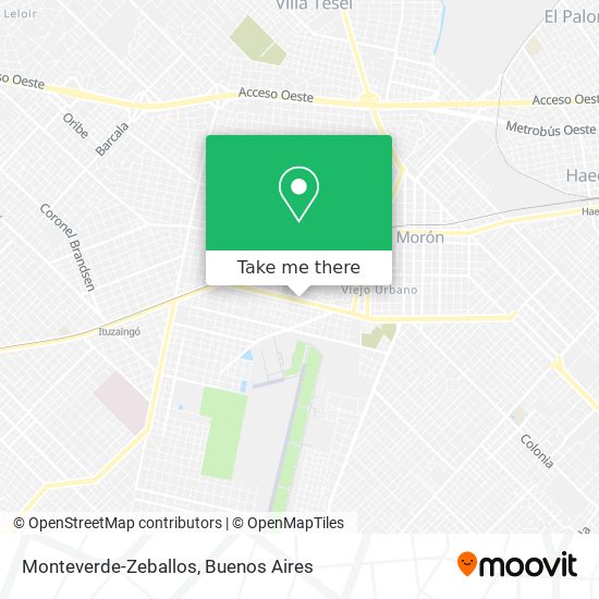 Monteverde-Zeballos map