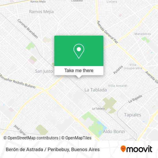 Mapa de Berón de Astrada / Peribebuy
