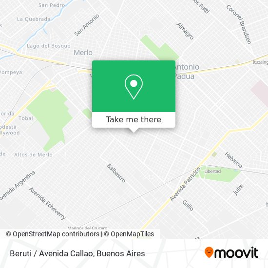 Mapa de Beruti / Avenida Callao