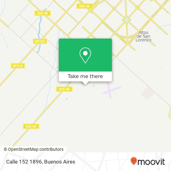 Calle 152 1896 map