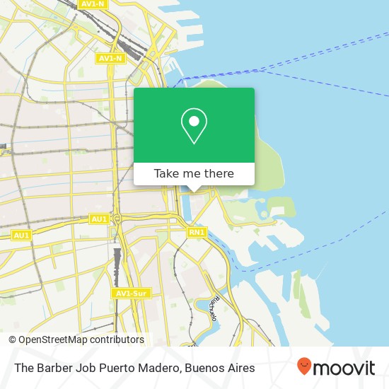 The Barber Job Puerto Madero map