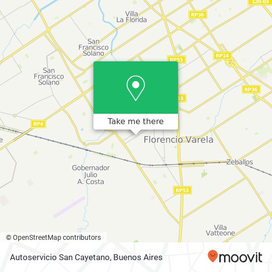 Mapa de Autoservicio San Cayetano