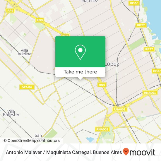 Mapa de Antonio Malaver / Maquinista Carregal