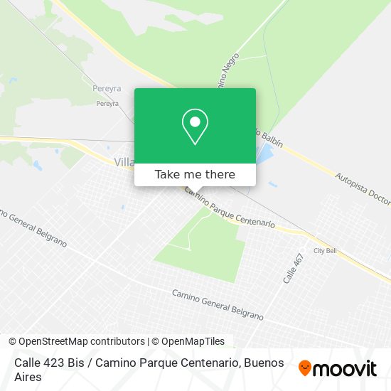 Calle 423 Bis / Camino Parque Centenario map