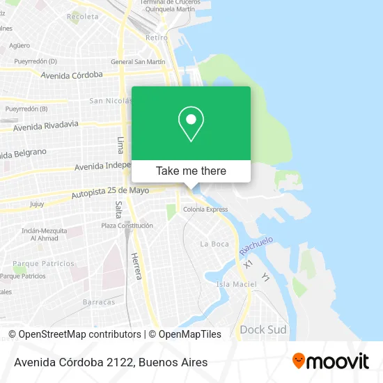 Mapa de Avenida Córdoba 2122