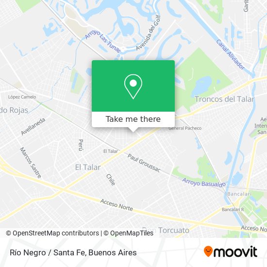 Mapa de Río Negro / Santa Fe