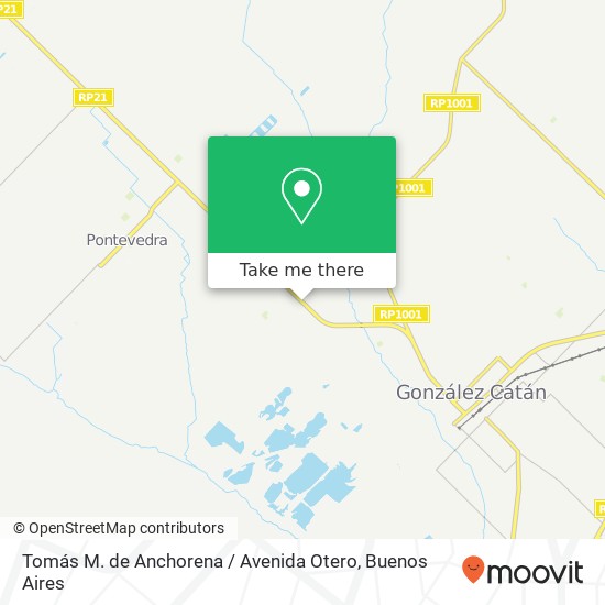 Mapa de Tomás M. de Anchorena / Avenida Otero