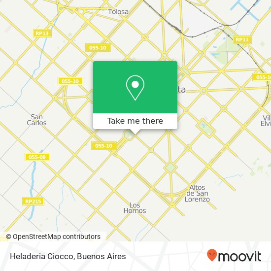 Mapa de Heladeria Ciocco