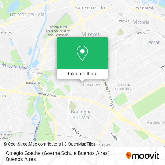 Mapa de Colegio Goethe (Goethe Schule Buenos Aires)