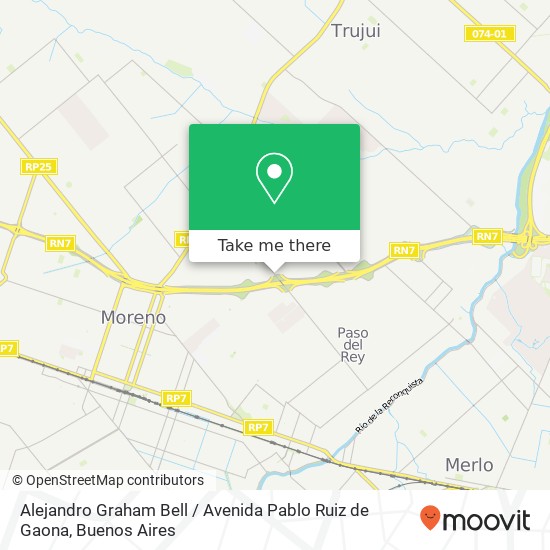 Mapa de Alejandro Graham Bell / Avenida Pablo Ruiz de Gaona