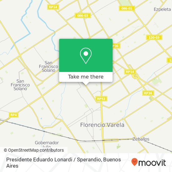 Mapa de Presidente Eduardo Lonardi / Sperandio