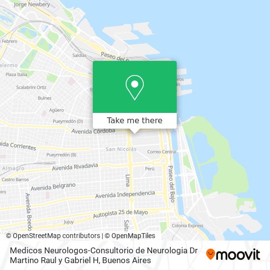 Mapa de Medicos Neurologos-Consultorio de Neurologia Dr Martino Raul y Gabriel H