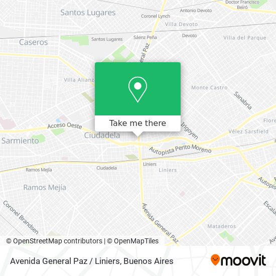 Avenida General Paz / Liniers map