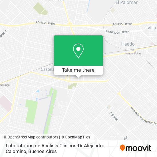 Laboratorios de Analisis Clinicos-Dr Alejandro Calomino map