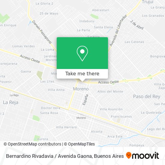 Bernardino Rivadavia / Avenida Gaona map